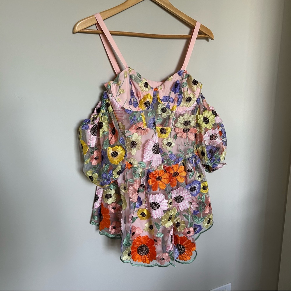 For Love & Lemons Prato Floral Mini Dress in Multi - Picture 5 of 14